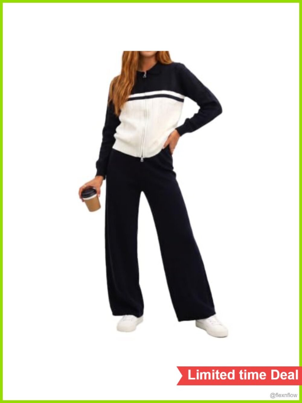 Women 2 Piece Tracksuit Set Zip Up Top Sweatpants Loungewear
